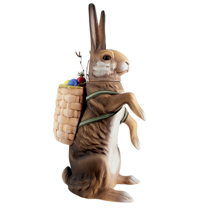 Large upright Easter hare with lift-off head (Brown)