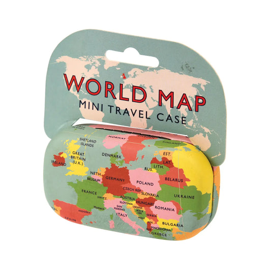 Mini Travel Case - World Map