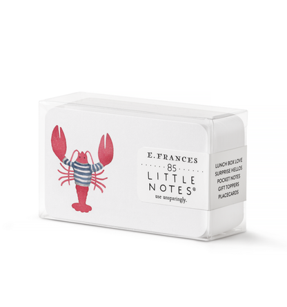 Lobster Little Notes® – Boxed Set of 85 Mini Notecards