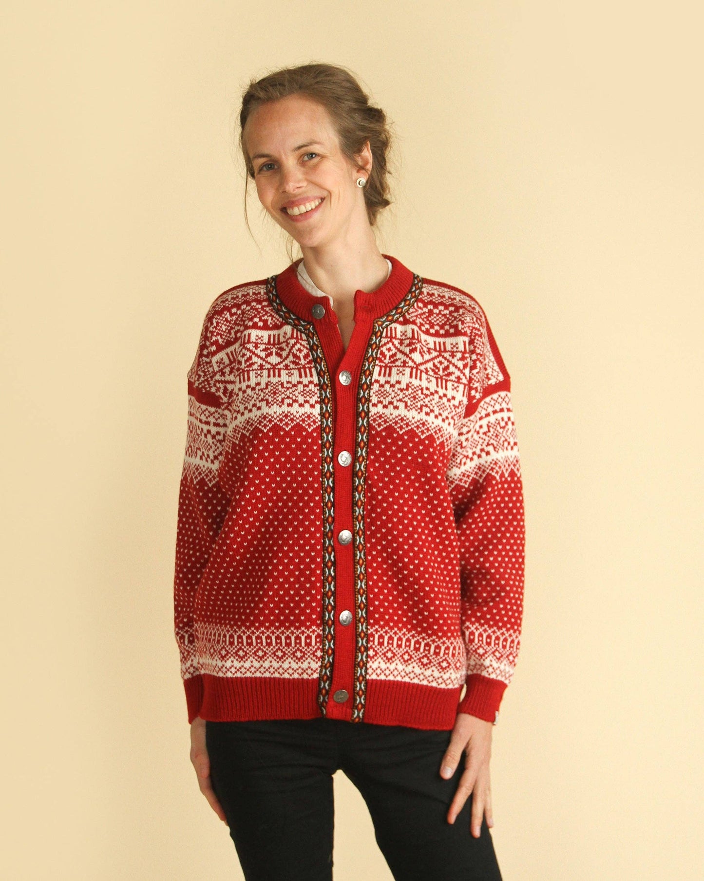 Sandviken Women's Cardigan: Red