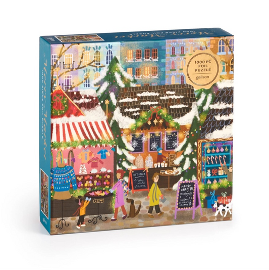 Joy Laforme Merry Market 1000 Piece Foil Puzzle in a Square Box