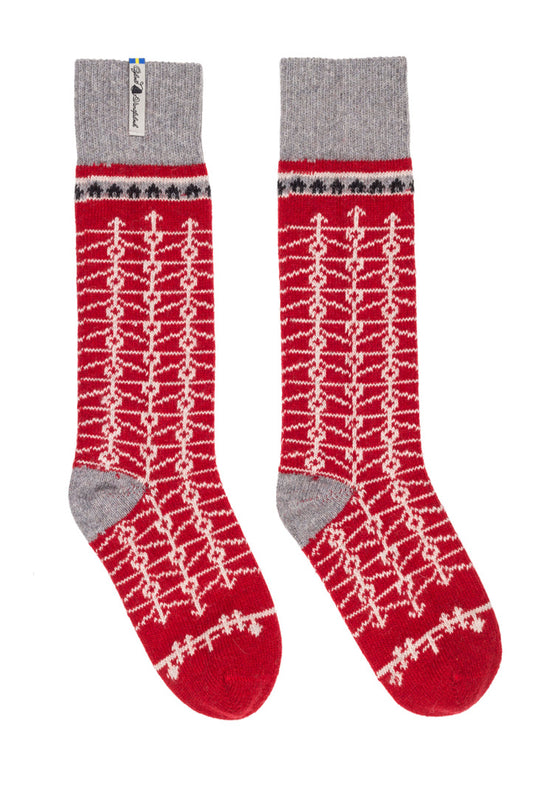 EKSHÄRAD RÖD, WOOL SOCK (Women's size medium 38-41)