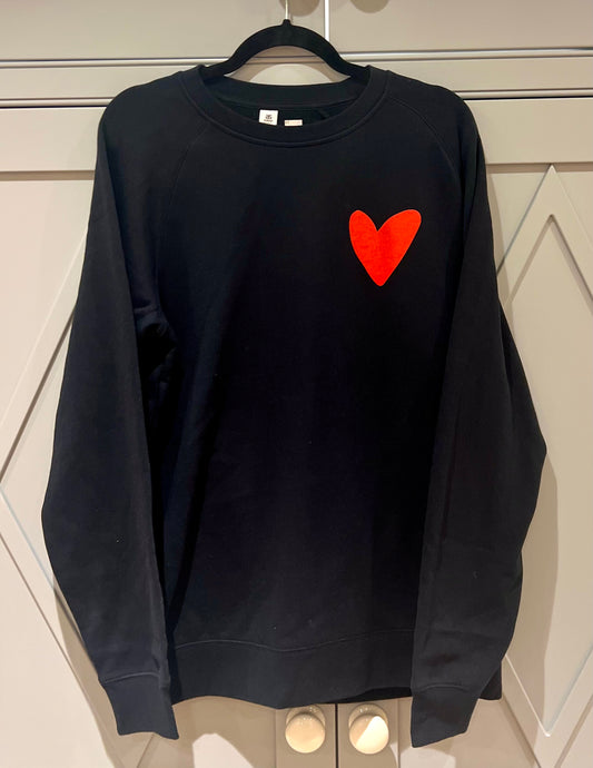 Navy Heart Sweatshirt