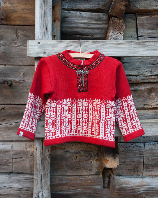 Ulriken Children's Sweater: Red