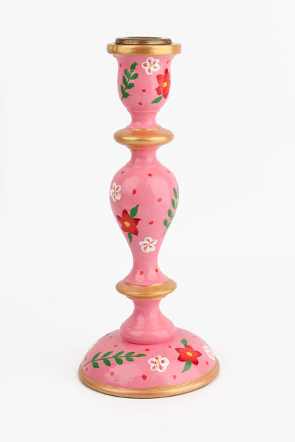 LARGE PINK CANDLESTICK