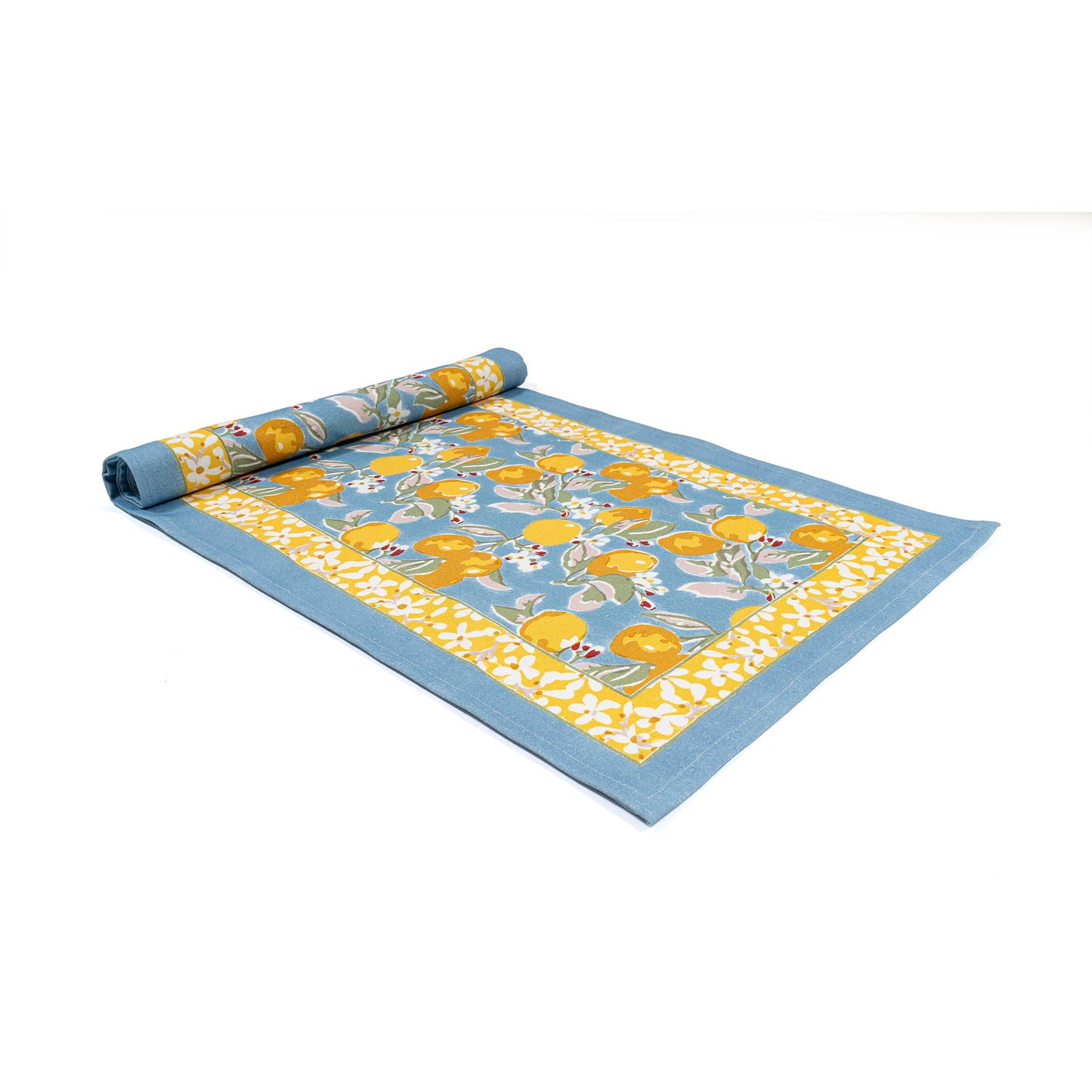 Citron Blue & Yellow Runner : 16" x 72"