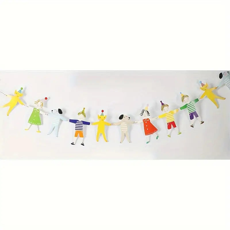 Hand-in-Hand Boy, Girl & Dog Design Garland