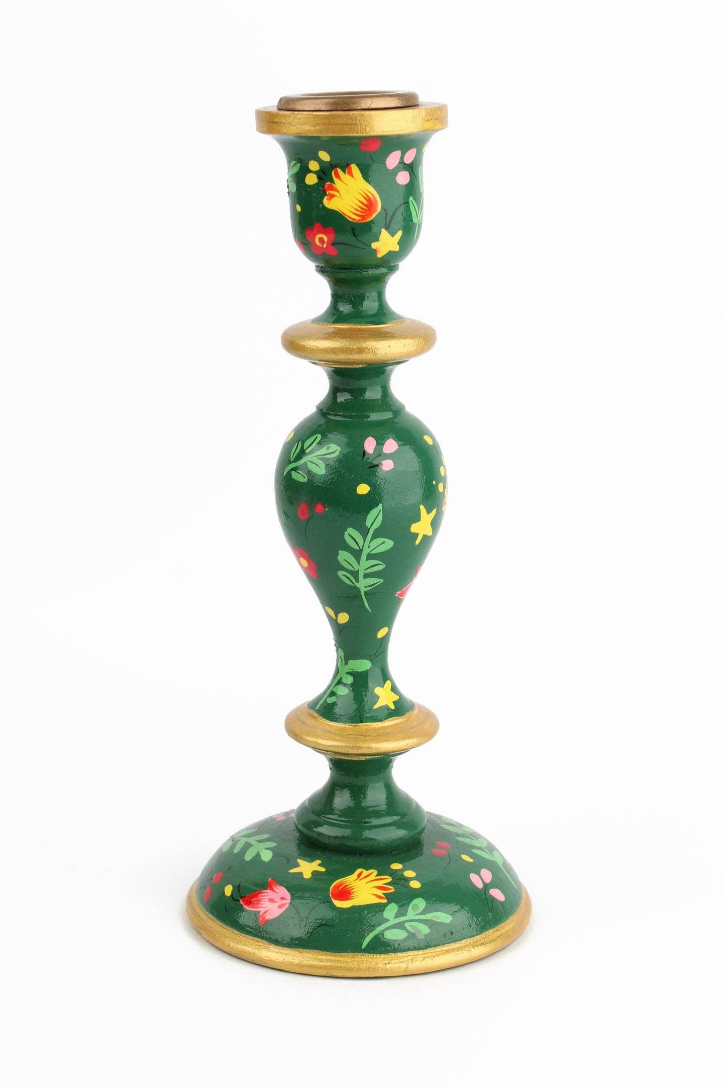 LARGE GREEN CANDLESTICK