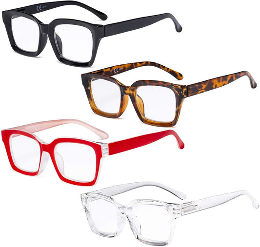 Ladies Reading Glasses - Oversized Square Design Readers for Women