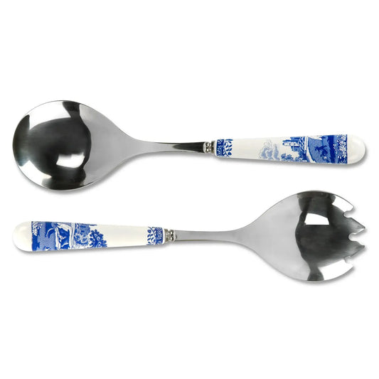 Spode Blue Italian Set of 2 Salad Servers