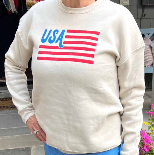 USA Flag Graphic Sweatshirt (Super Soft)