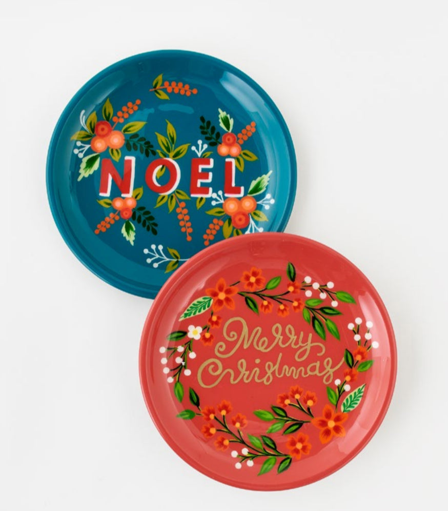 Holiday Folk Enamel Plate (2 choices)