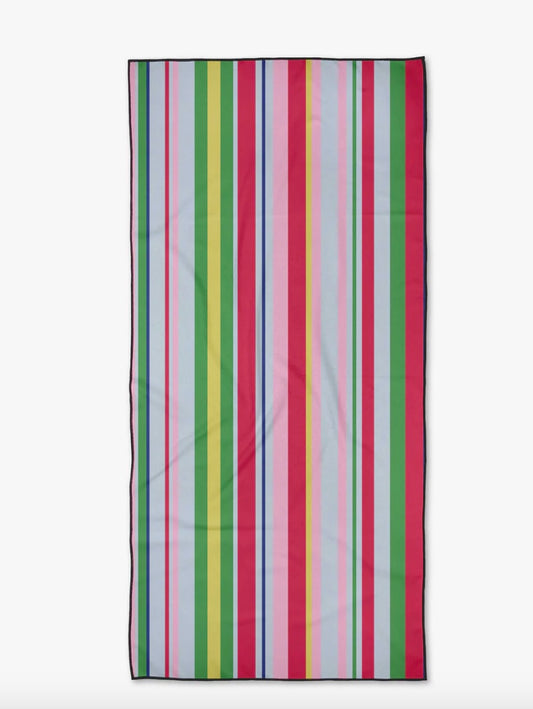 Geometry Line it Up Melon Micro-Loop Beach Towel