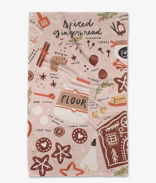 Geometry Spiced Gingerbread Tea Towel