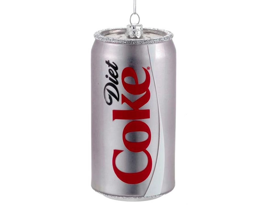 Glass Diet Coke Can Ornament