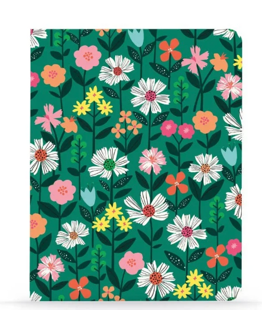 Green Cosmos Medium Layflat Notebook