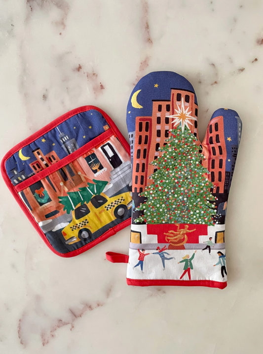 Idlewild Co. Rockefeller Oven Mitt + Pot Holder Set