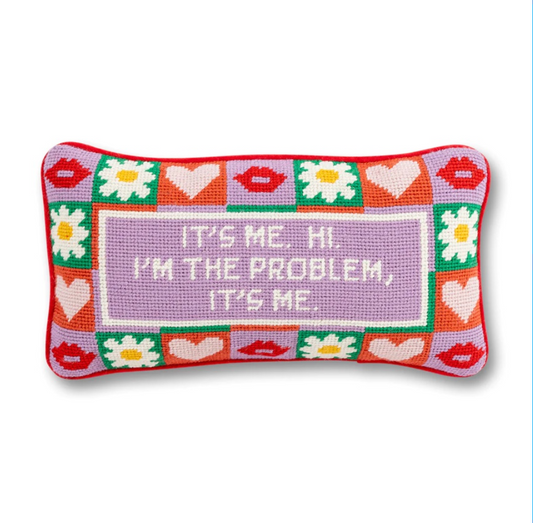 It's Me Needlepoint Pillow by Furbish