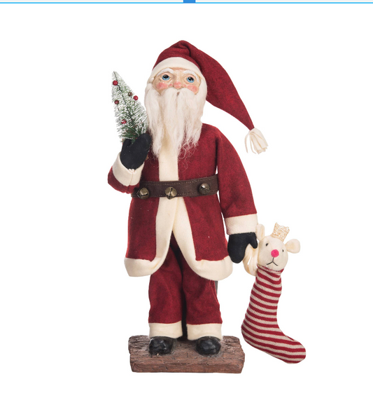 Jules Santa Art Doll Christmas Holiday Xmas Art Doll Décor