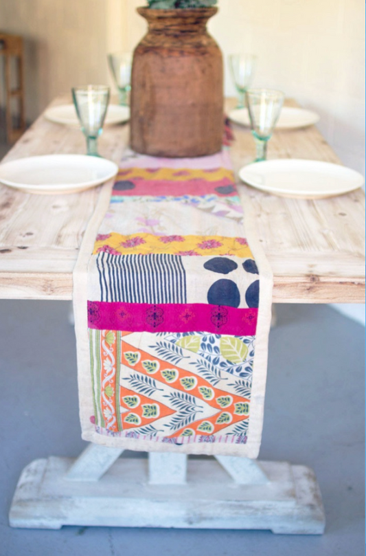 kantha fabric runner