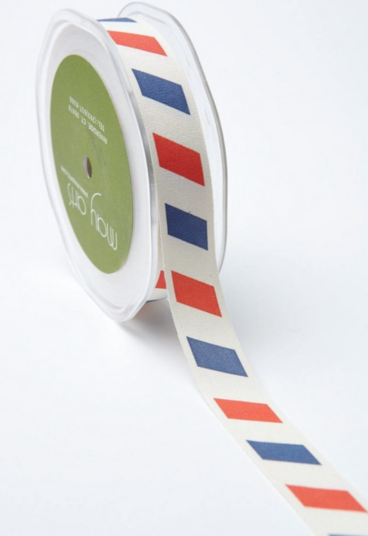 May Arts Red and Blue Stripes Ribbon