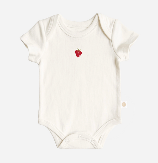 Onesie Strawberry Baby Bodysuit Organic Graphic Tee