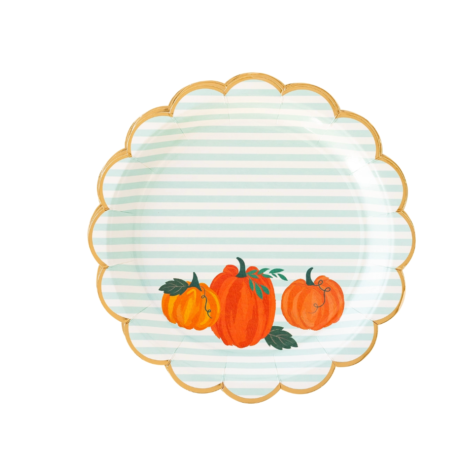 My Mind's Eye Pumpkin Stripes Plates