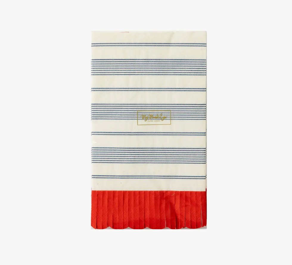 My Mind's Eye Striped Scallop Dinner Napkin