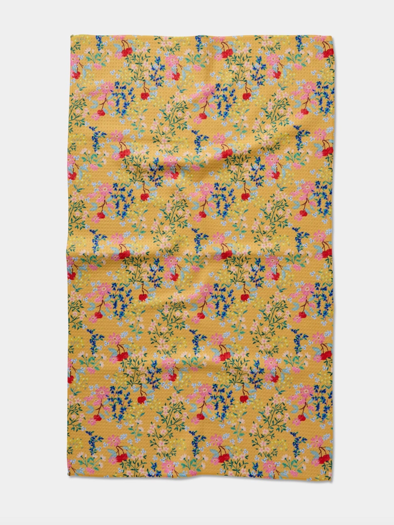 Geometry Sunny Cherry Blossom Tea Towel