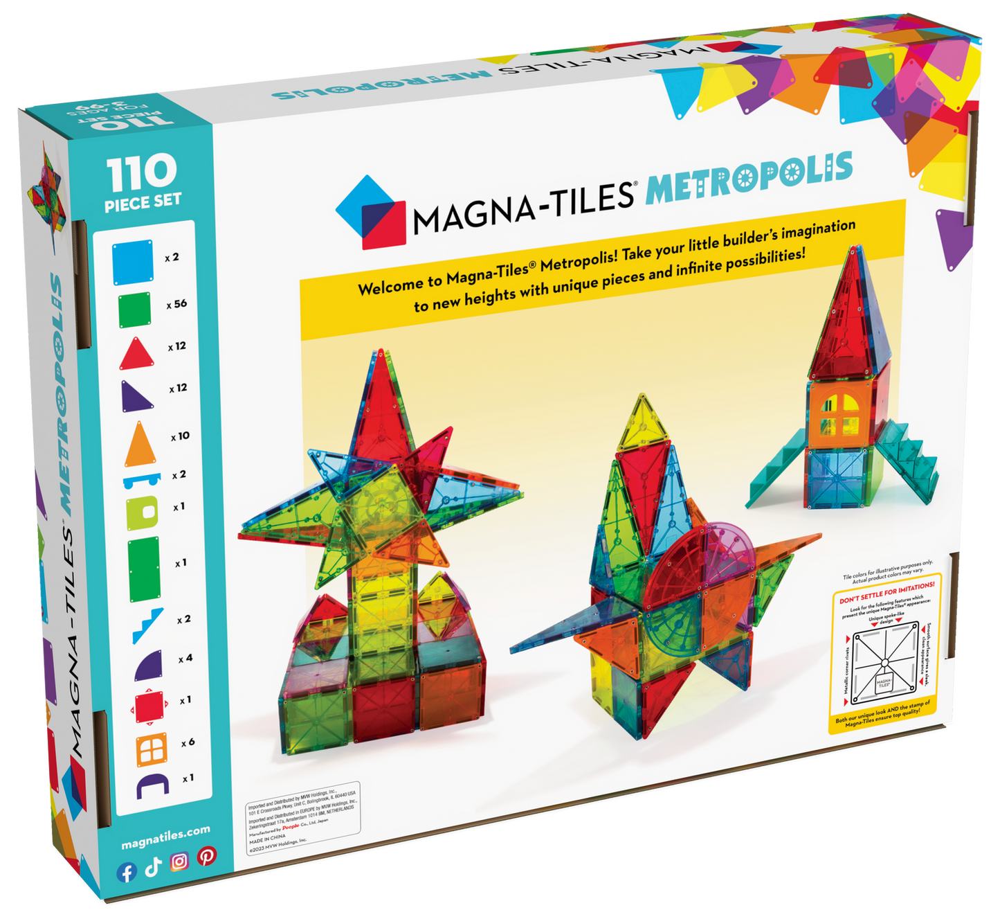 Magna-Tiles Metropolis 110-Piece Set