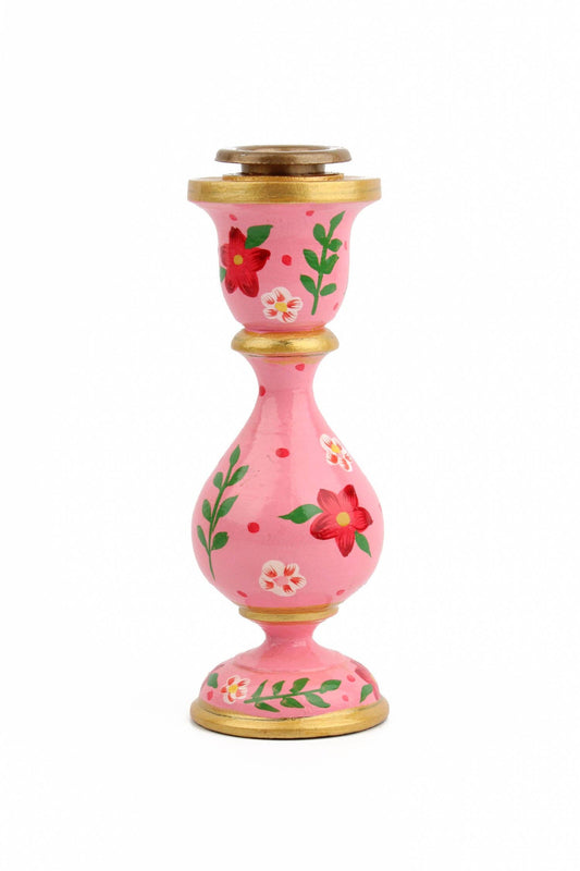 SMALL PINK CANDLESTICK