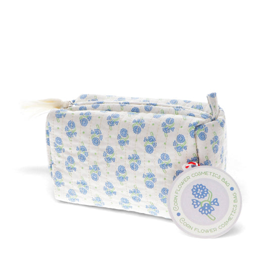 Quilted makeup bag - Cornflower