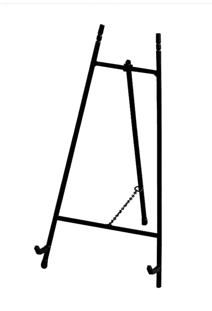 Classic Black Iron Gallery Easel For Decoupage Trays