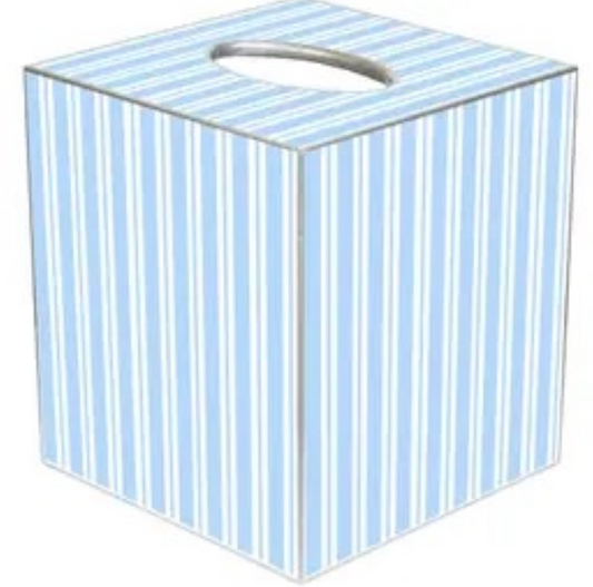 Blue Stripe Tissue Box Cover