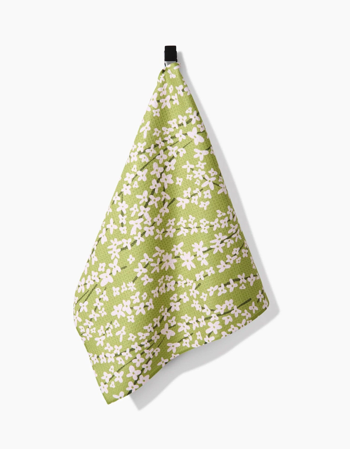 Spring Green Forsythia Tea Towel