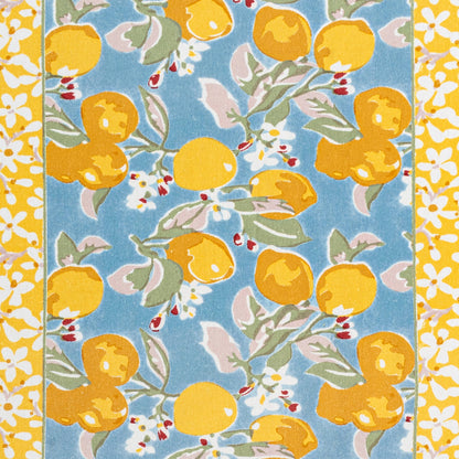 Citron Blue & Yellow Runner : 16" x 72"