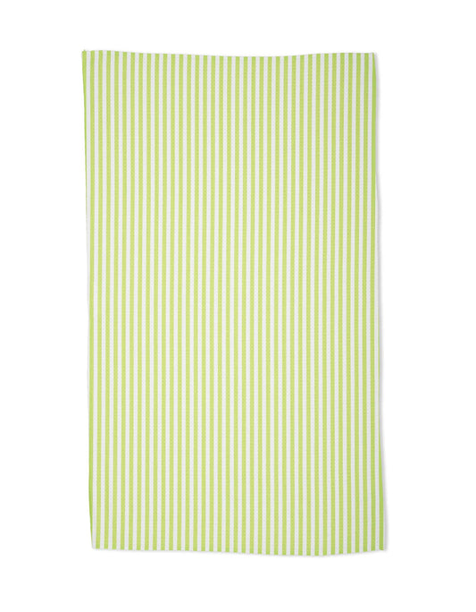 Summer Stripe Green Tea Towel