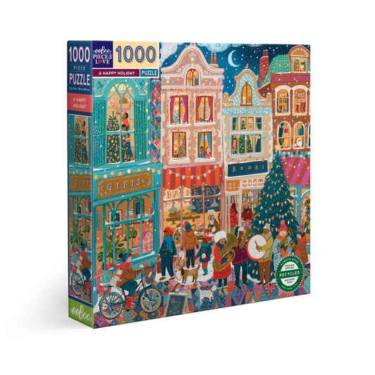 A Happy Holiday 1000 Piece Square Jigsaw Puzzle