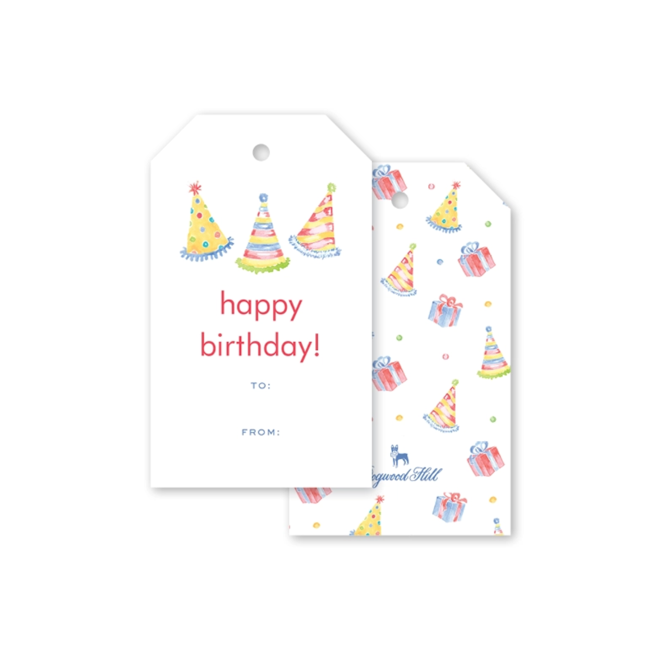 Dogwood Hill Party Confetti Hats Gift Tags