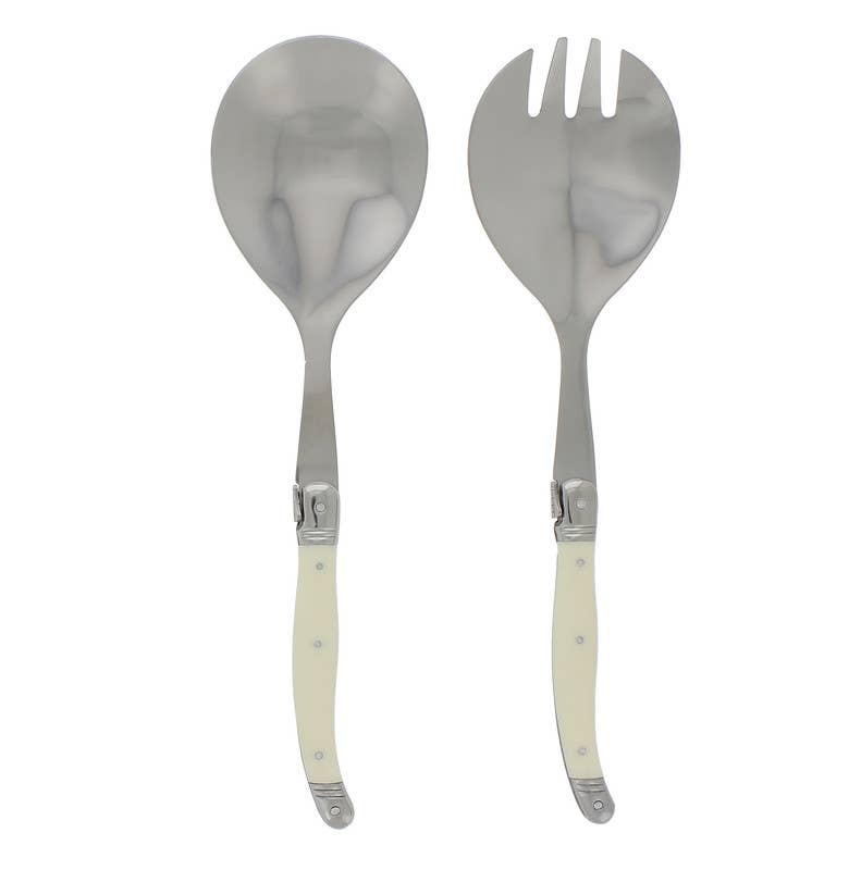 Laguiole Connoisseur Faux Ivory Salad Servers Set