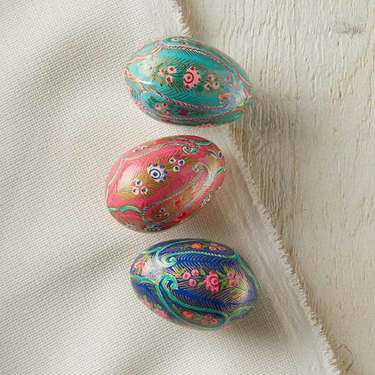 Paizale Kashmiri Easter Eggs - Set of 3