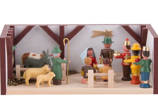 Miniature German Handmade Nativity