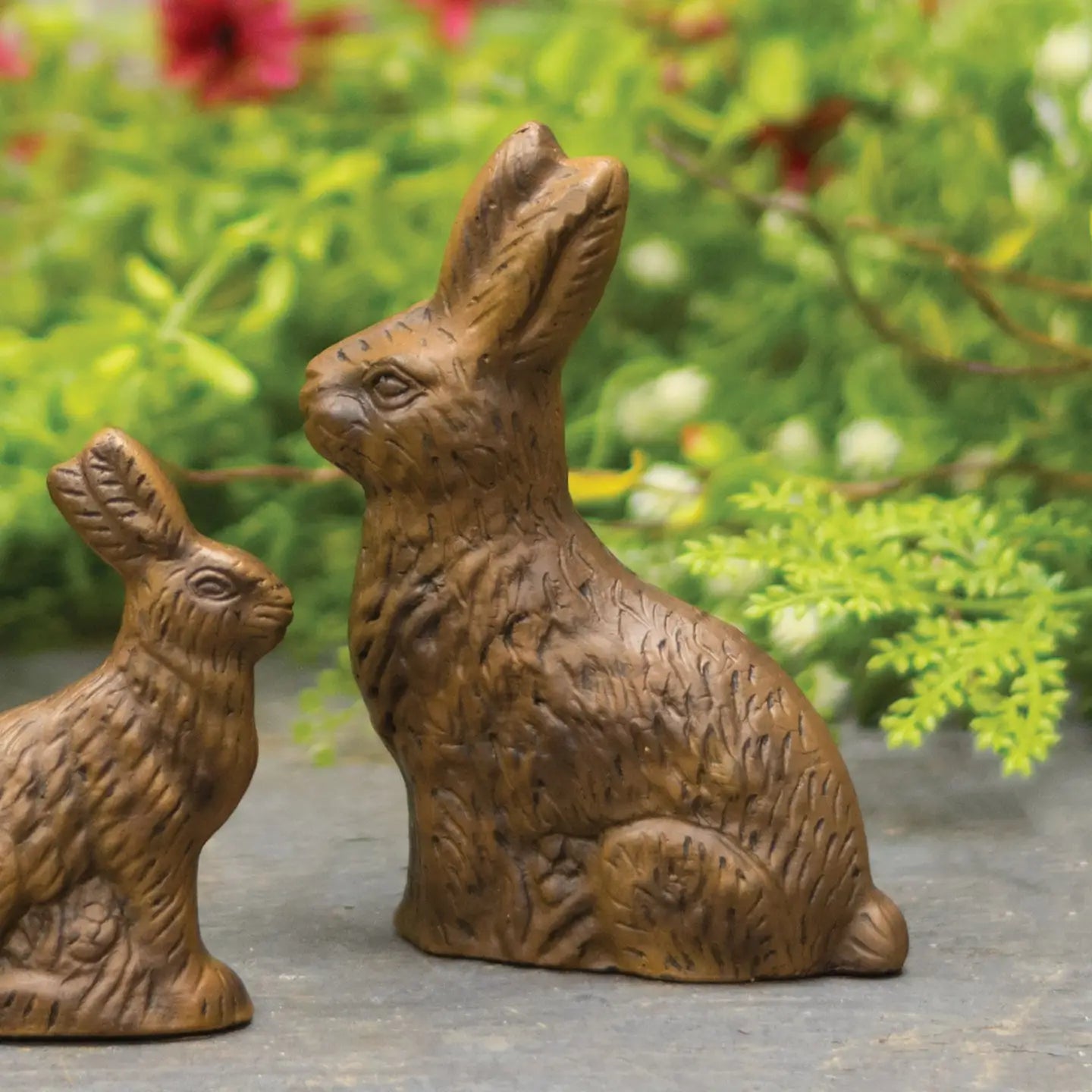 Resin Brown Bunny Figurine, 8 Inch