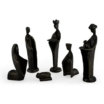 6 Pc. Iron Nativity Set, Family & Kings