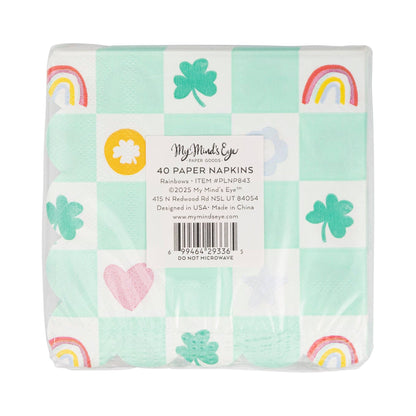 PLNP843 - Rainbows Scallop Cocktail Napkin