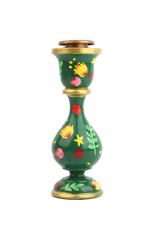 SMALL GREEN CANDLESTICK