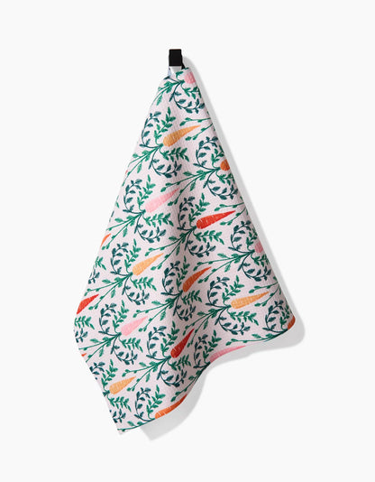 Carrot Damask Tea Towel