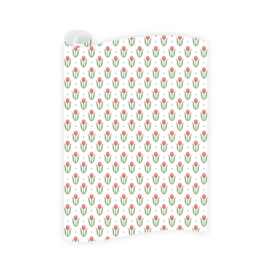 Dogwood Hill Floral Cart Tulips Wrapping Paper Roll