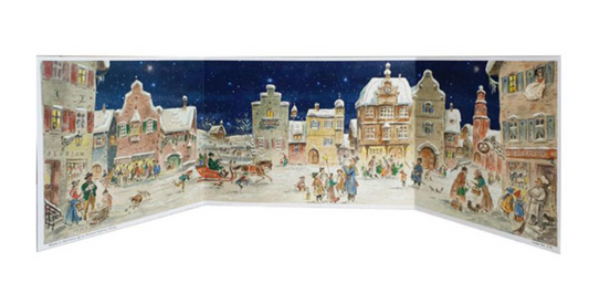 Advent Calendar Square 1954 with Glitter