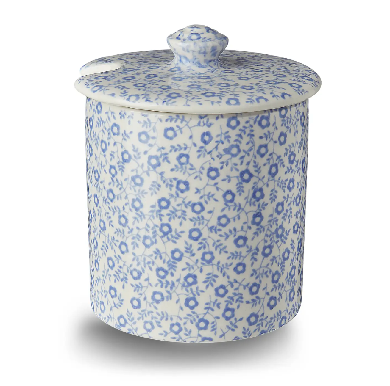 Burleigh Blue Felicity Straight Sided Covered Jam Pot